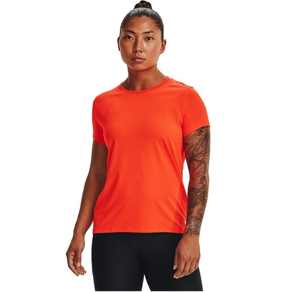 NWT Women's Under Armour HeatGear Pintuck Vented-Back Short Sleeve Tee - Picture 1 of 5